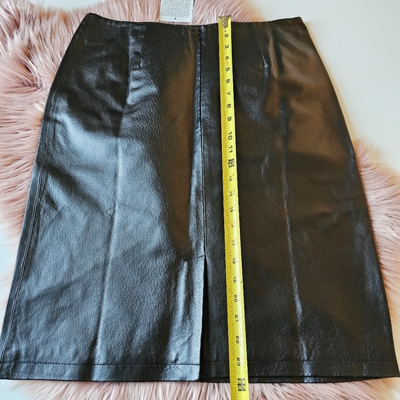 NWT Chadwicks of Boston Genuine Leather Black Pencil Skirt Women’s Size 10T - Picture 13 of 13